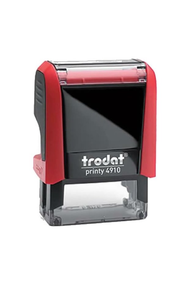 Trodat 4910 P4 Red Body Stamp Blank Stamp