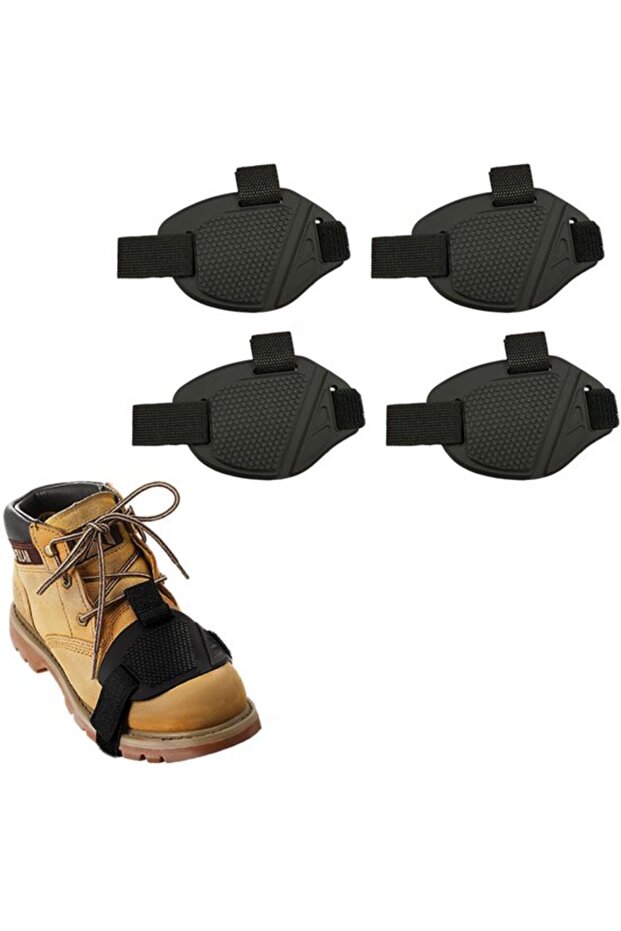 4 motorcycle shoe protectors black.