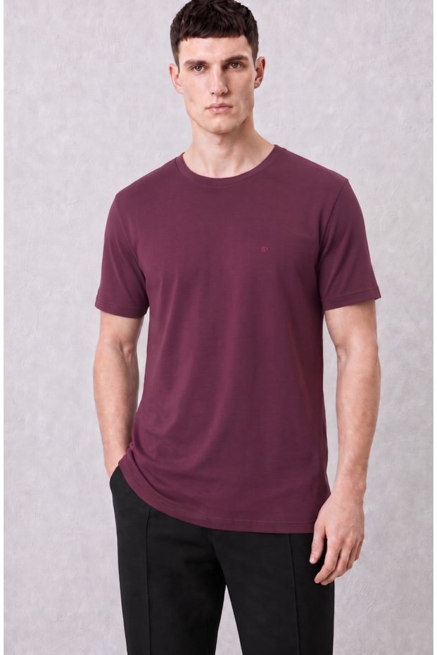 Men's Black Crew Neck Basic T-Shirt