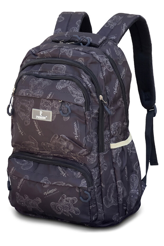 Teddy Print Cute Backpack, Superlight Weight And Washable, School, College, Traveling Backpack 46x33x22 cm