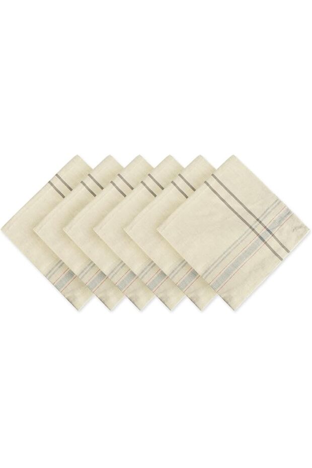 100% Cotton, Machine Washable, Everyday French Stripe Kitchen Table Runner For Dinner Parties, E