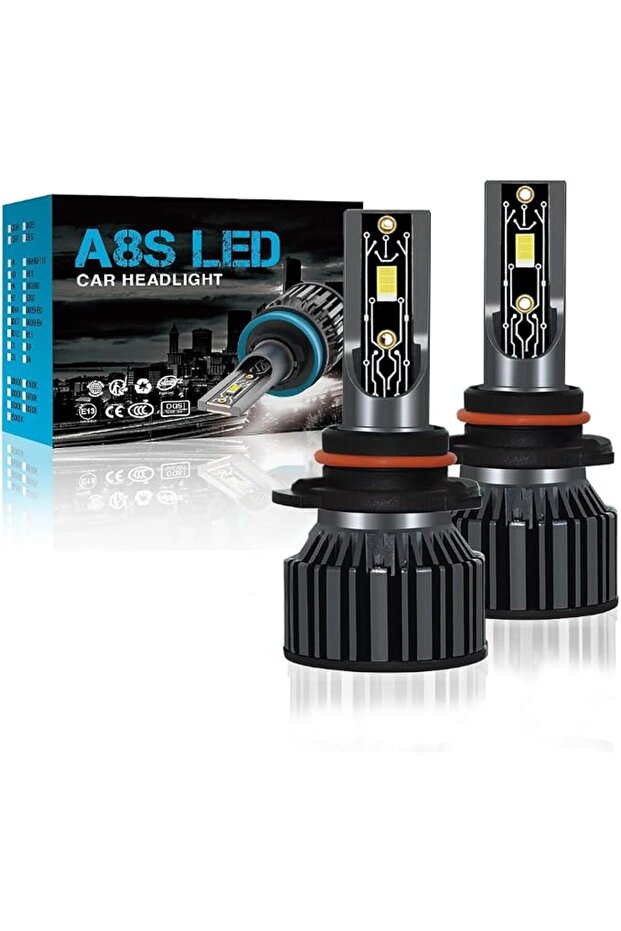 مصباح أمامي LED H7، 16000 لومن 6000 كلفن، إضاءة عالية ومنخفضة، بديل لمصابيح الهالوجين، أبيض بارد
