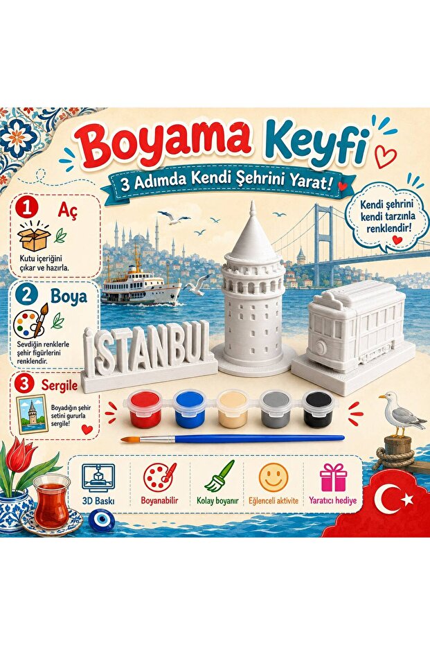 İstanbul 3D Boyama Seti