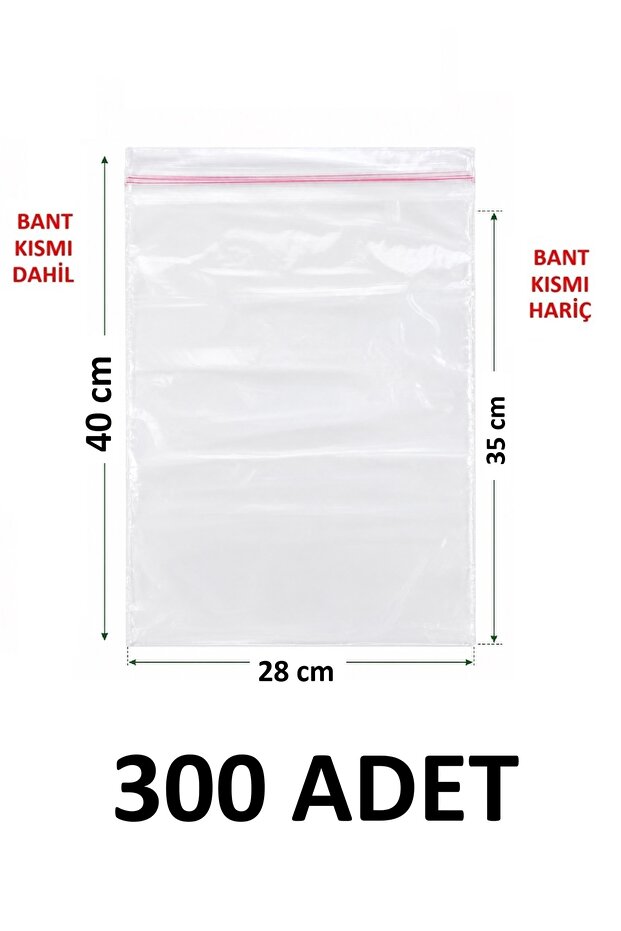 28X35 +5 cm Transparent Nylon Bag with Polyethylene Tape 28X40 cm Adhesive Flat Pe Bag 300 Pieces