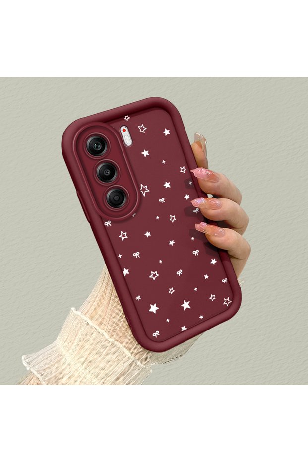 Tecno Camon 40 Pro 5g Compatible Stylish Star Bow Pattern Case, Flexible Silicone Shockproof