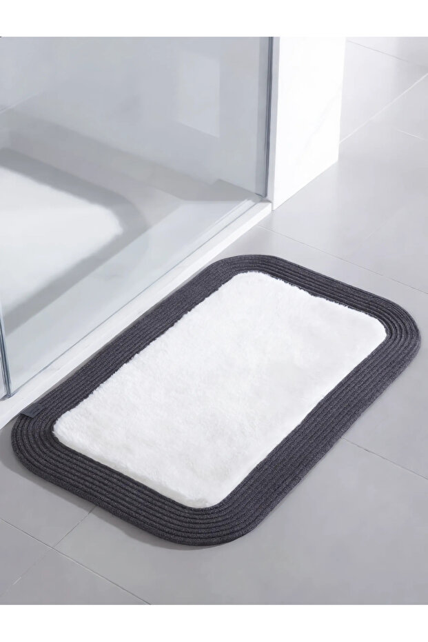 Jute Plush Non-Slip Base Washable Bathroom Kitchen Door Mat 40X60 cm