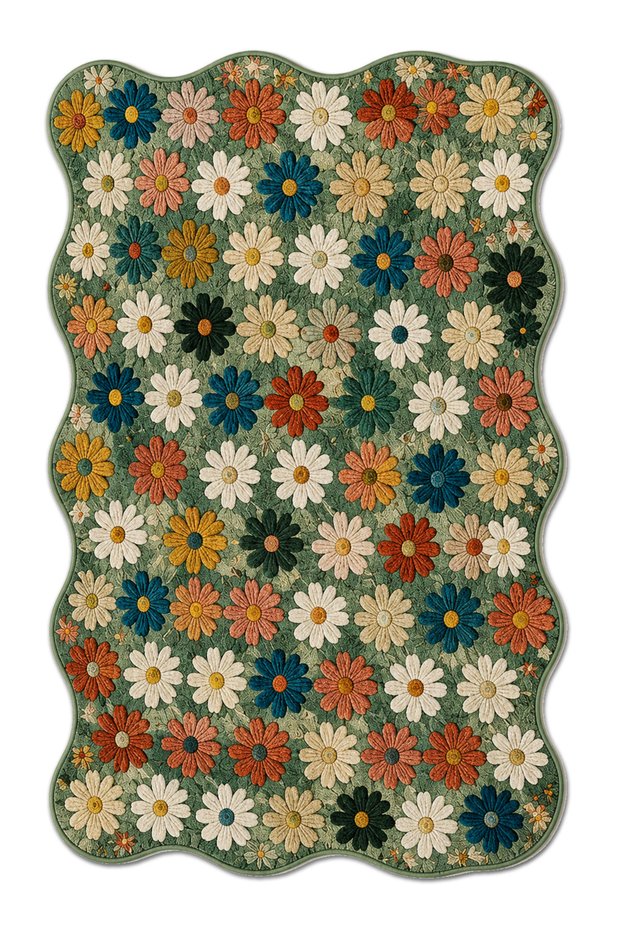 Sdt Traditional Patterned Modern Woven Base Decorative Carpet Sdtamor5077