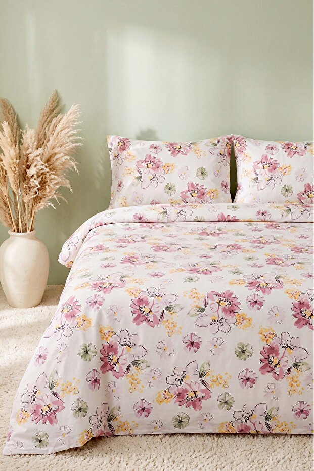 Buket Ranforce Double Duvet Cover Set – 4 Pieces