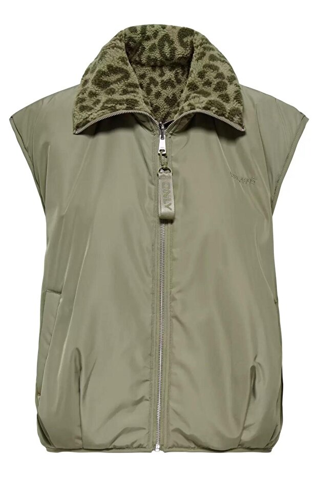15361435 Onlsıf Reversible Waistcoat Cc Otw Women's Double-Sided Vest