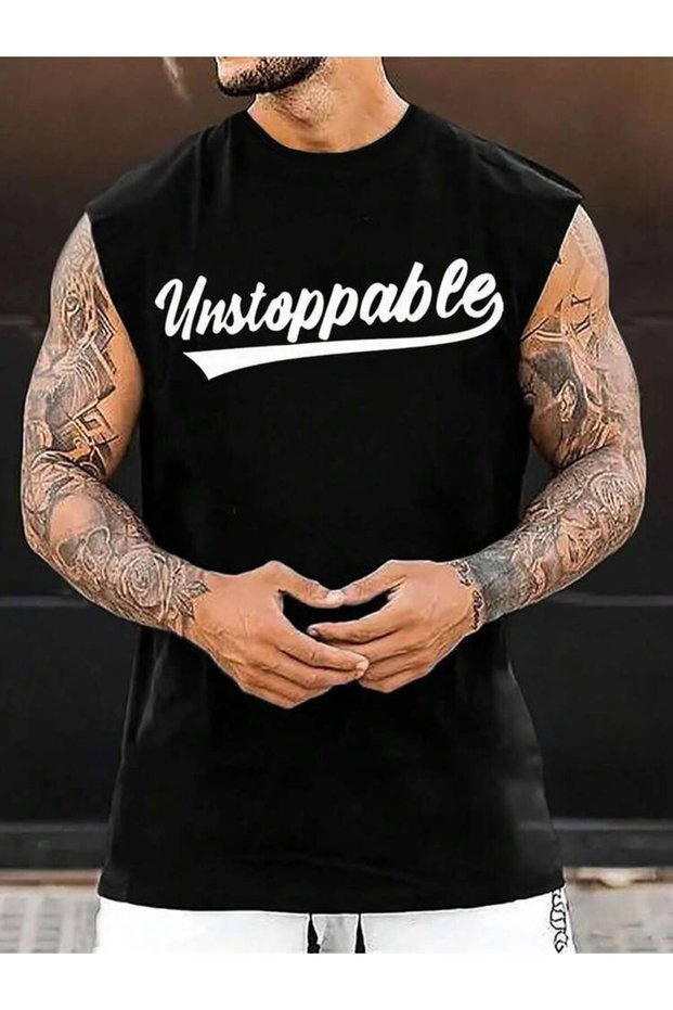 Men's Oversize Printed Athlete T-Shirt with Crew Neck, Relaxed Fit, Casual Sports Athlete T-Shirt
