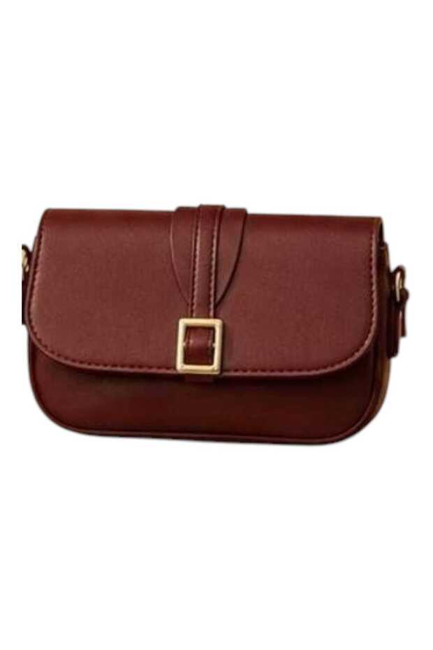Women's Buckle Leather Crossbody Shoulder Bag