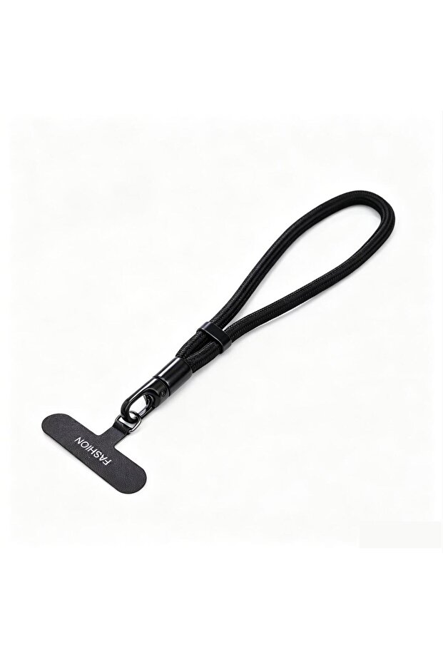 black Mobile Phone Strap, Wrist Adjustable Short Strap, Women's High-End Crossbody Strap, Back Strap