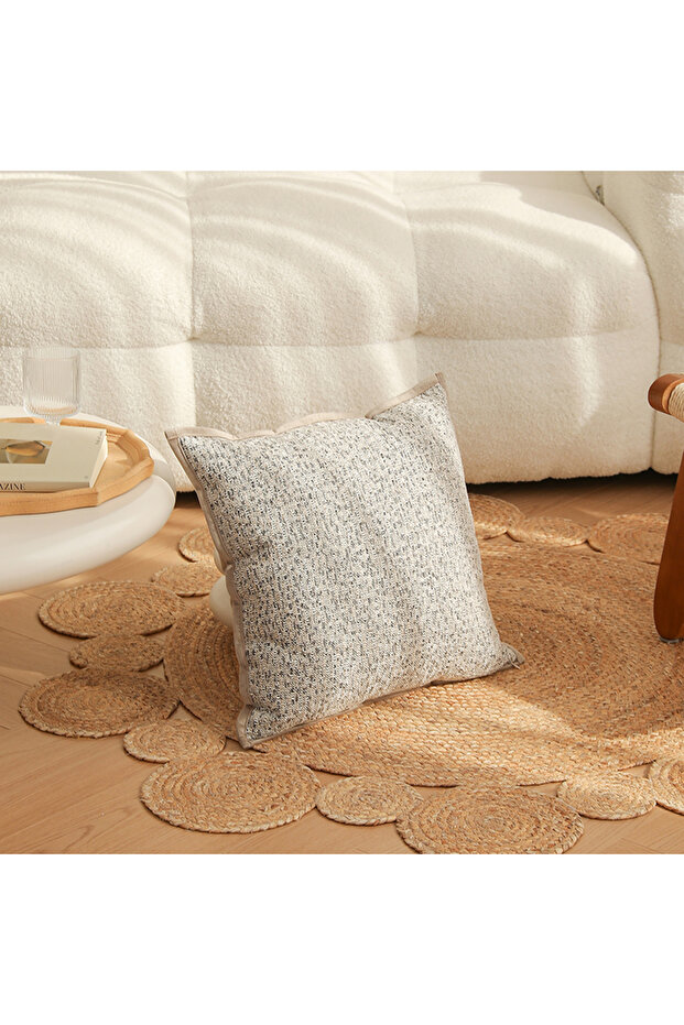 Decorative Cushion, Polyester Jacquard, Khaki, 45 x 45 cm, Design TH-H30058