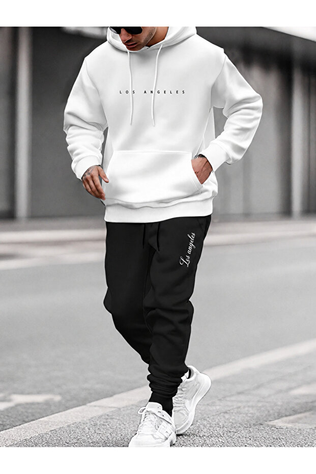 Sweatshirt Tracksuit Set Oversize Shaped Comfortable Fit Quality Fabric Lettering Printed