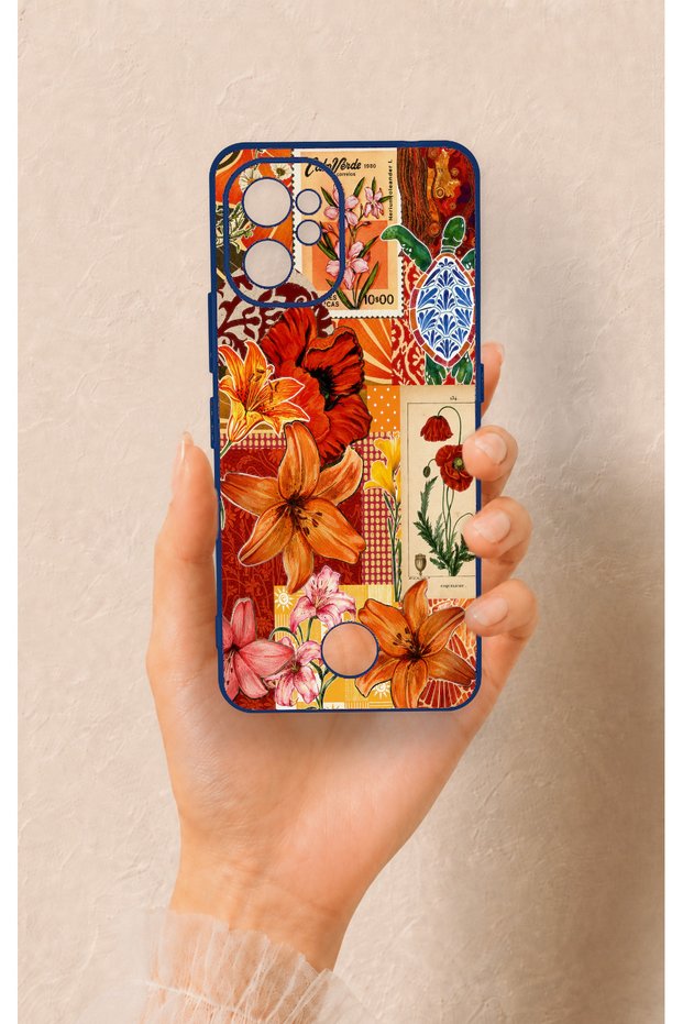 Reeder S19 Max Pro Compatible Orange Lily Patterned Silicone Case