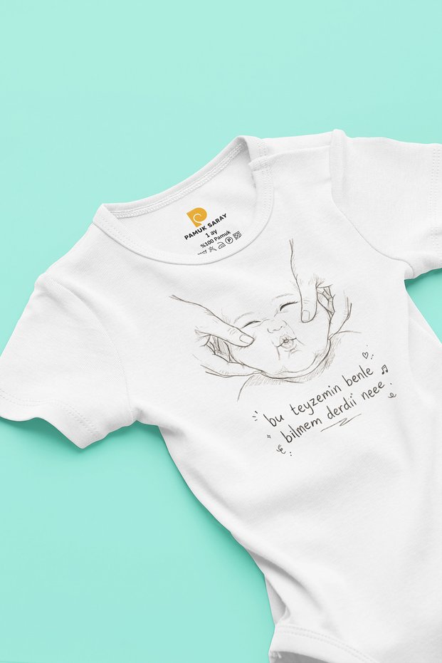 Auntie Written Cotton Short Sleeve Baby Bodysuit 100% Cotton
