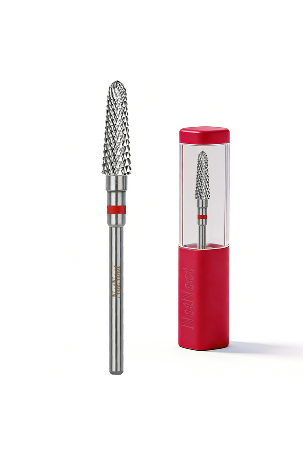 F-1pc-xs NotNoot Cone Shape Nail Drill Bits,3/32'' Carbide Electric Cuticle Bit, Remove Acrylic Cut