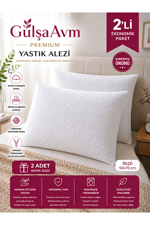 Yastık Alezi 2li Set