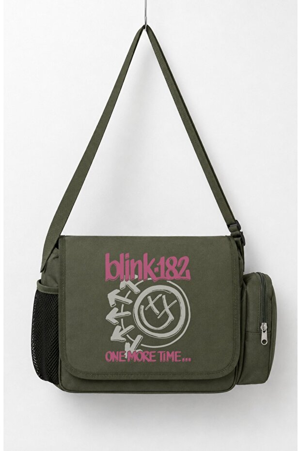 Unisex Rock Band Blink-182 One More Time Printed Messenger Bag