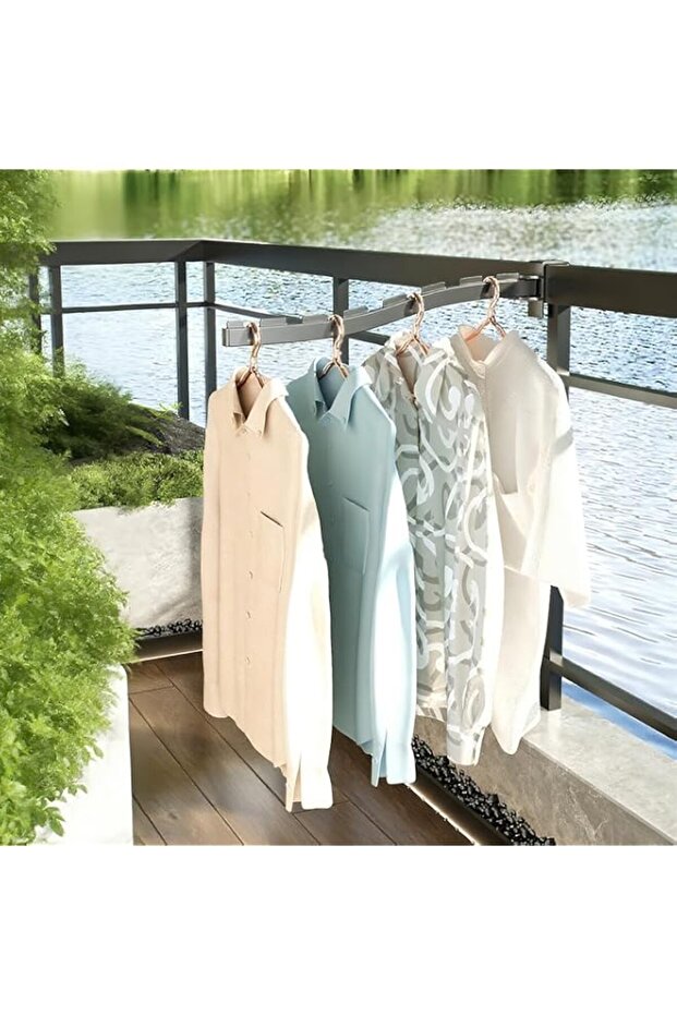 Collapsible Clothes Drying Rack, Heavy Duty Aluminum Garment Rack, Space Saving Laundry Dryer for RV, Balcony, Bedroom, Hotel, No Assembly Needed (1 Pack)