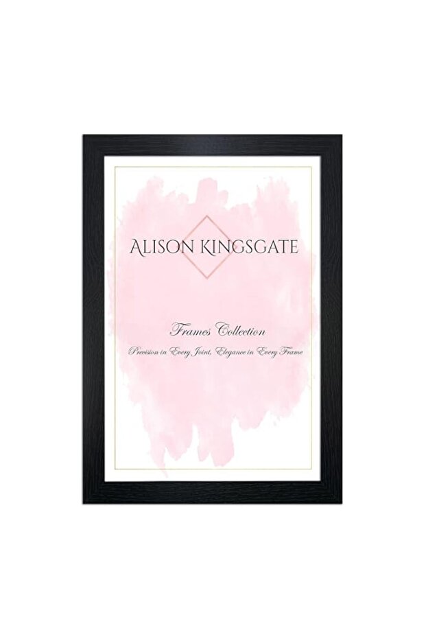 Alison Kingsgate A3 Black Frame in Size 30x42cm A3 Photo Frame Black with Clear Perspex Sheet & Wall Mounted Hook Use For Black A3 Picture Frames Photo Frames A3 Poster Frames (A3, Black)