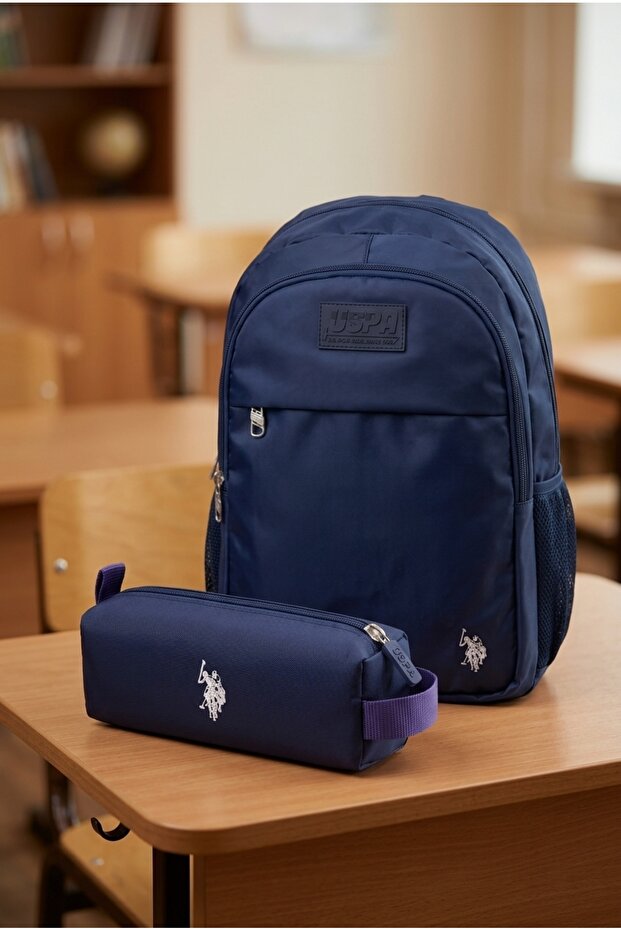 Unisex School Backpack Travel Daily Bag Pen Holder Set of 2 Plcanset26069-26070