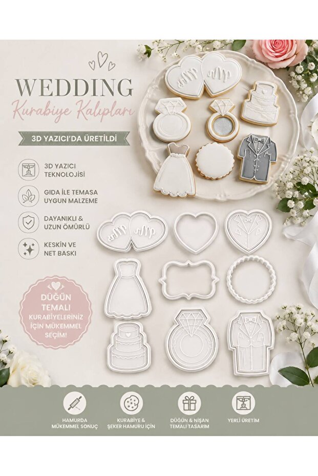 Wedding Cookie Molds