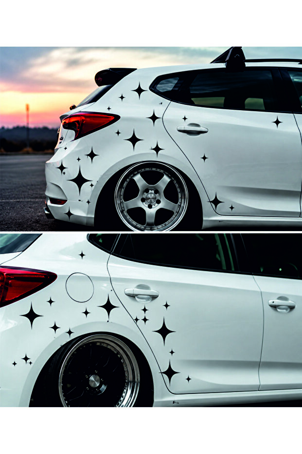 Car Fender Star Pattern Auto Sticker (65X15 cm)