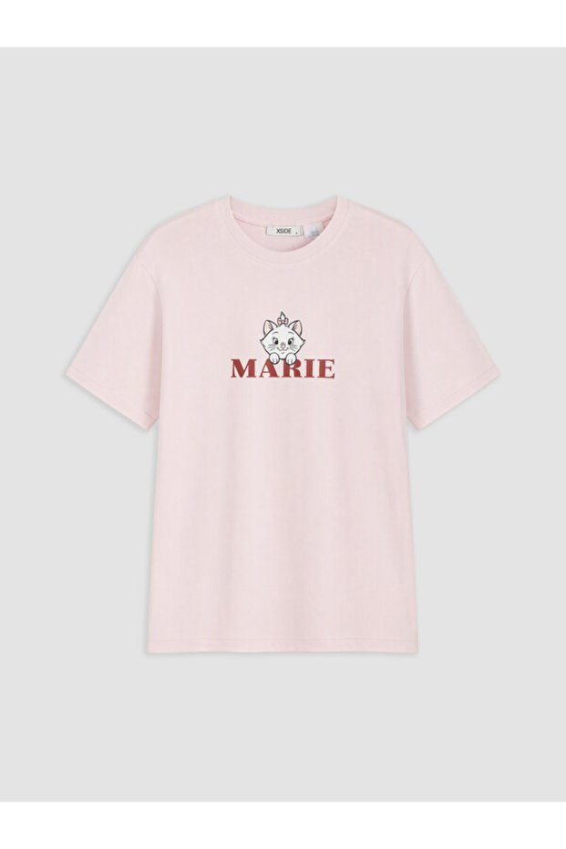 Rmz Gi̇yi̇m Farkiyla Marie Printed 100% Cotton Women's T-Shirt