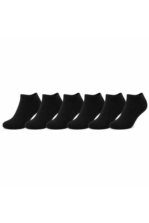 Men's Booties Socks 6-Pack Black White Navy Blue 39-44 High Cotton Seamless Anti-Odor
