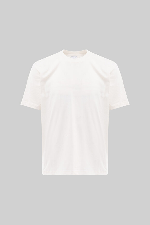 Men's Basic Relaxed Thin Cotton T-Shirt Ecru