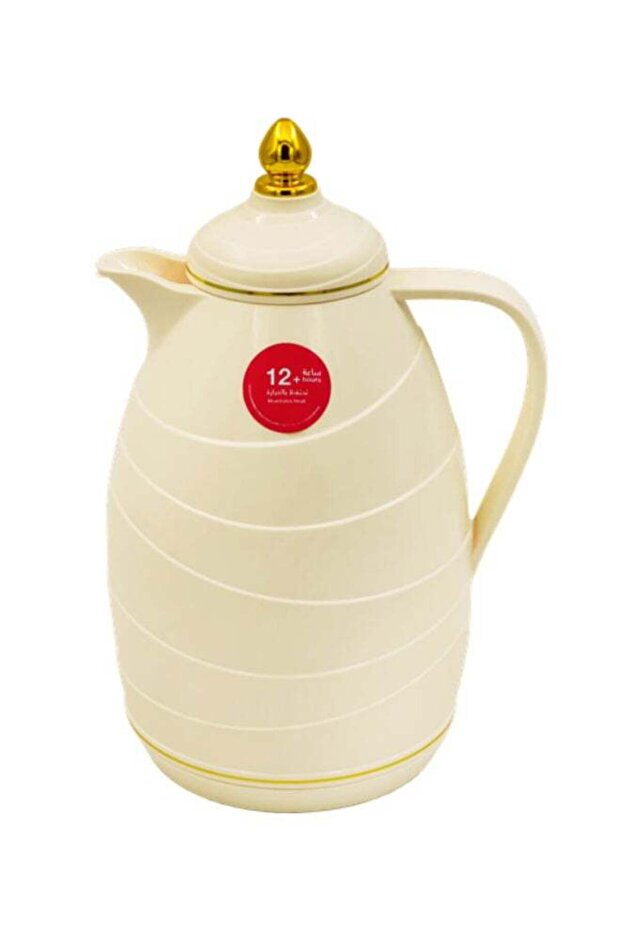 tea and coffee thermos, Beige color, 1 liter