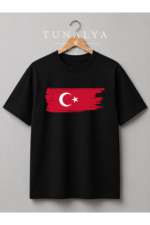 Tunalya Ataturk and Turkish Flag August 30Th October 29Th April 23Rd Designed Premium Printed Unisex Cotton National Day T-Shirt