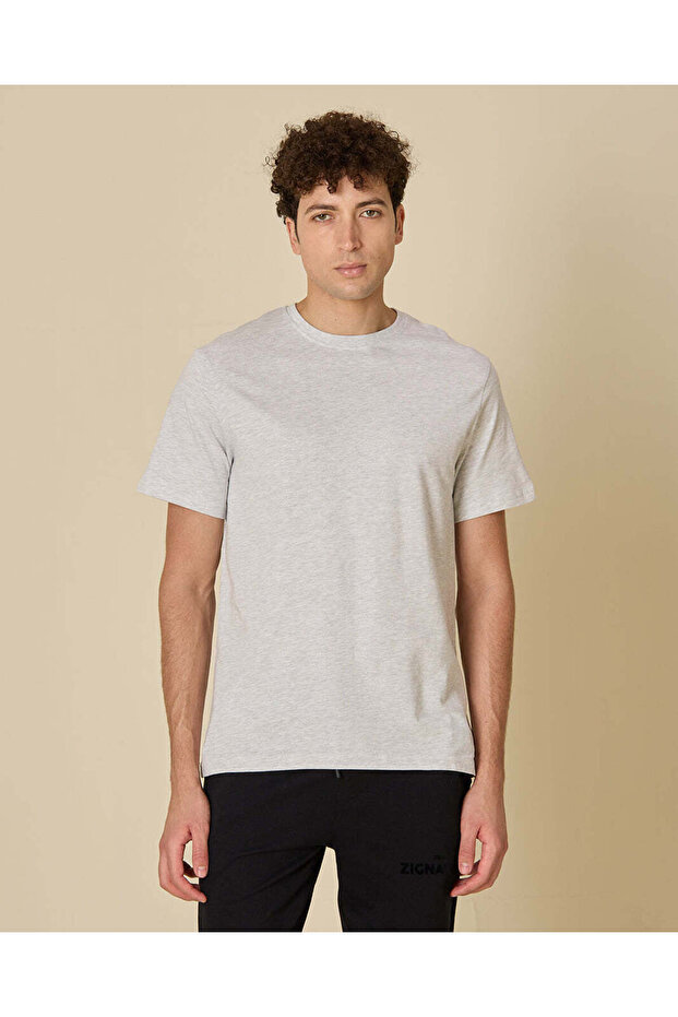 Men White Plain T-Shirt