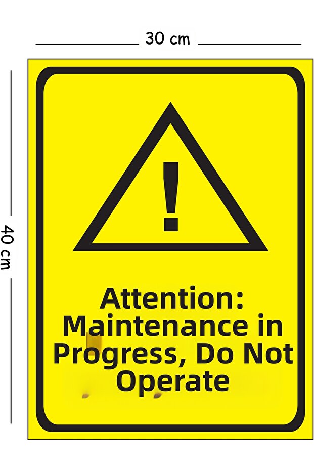 Metal Dijjat Maintenance Is in Progress 30X40 cm A3 Warning Work Safety Sign