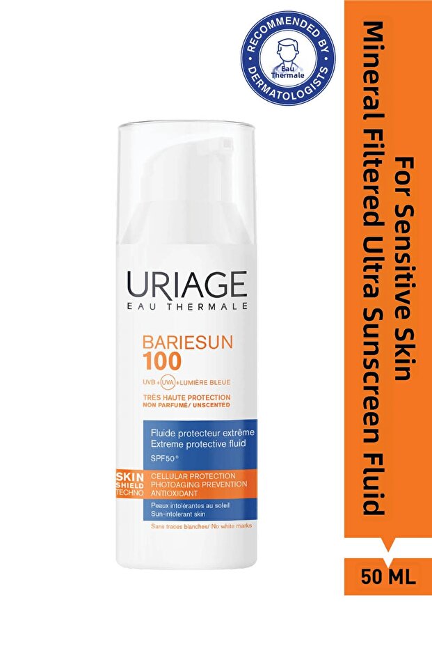 كريم واقي الشمس باريسون SPF50+ فلويد 100 مع فلتر معدني فائق الحماية 50 مل