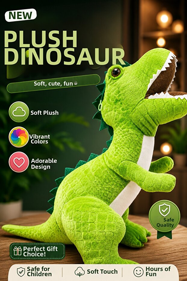 45 cm Plush Dinosaur Toy – Adorable Soft Dinosaur Sleeping and Playmate