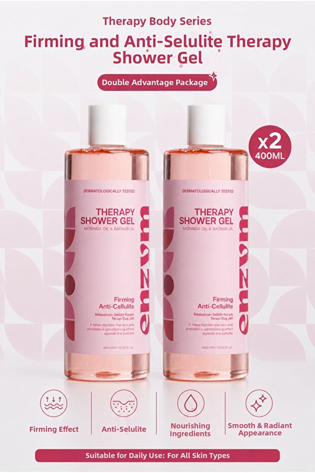 Firming and Anti-Cellulite Therapy Shower Gel 400 ml X 2 Pieces