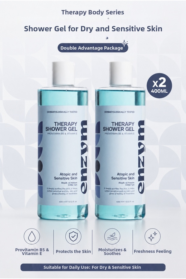 Special Therapy Shower Gel for Dry and Sensitive Skin 400 ml X 2 Pcs