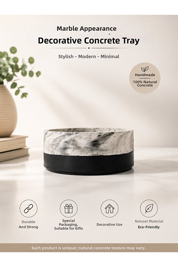 Decorative Marble Patterned Design Bowl, Candle Bowl, Coffee Table Object, Jewelry Organizer