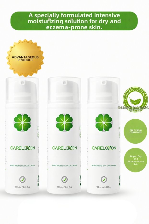 Intensive Moisturizing Skin Care Cream for Atopic, Dry and Eczema-Prone Skin 100 ml 3 Pcs