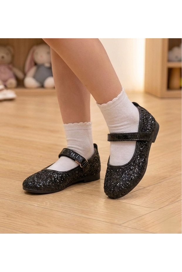 Children's Ballet Shoes with Orthopedic Soles and Glitter Detail