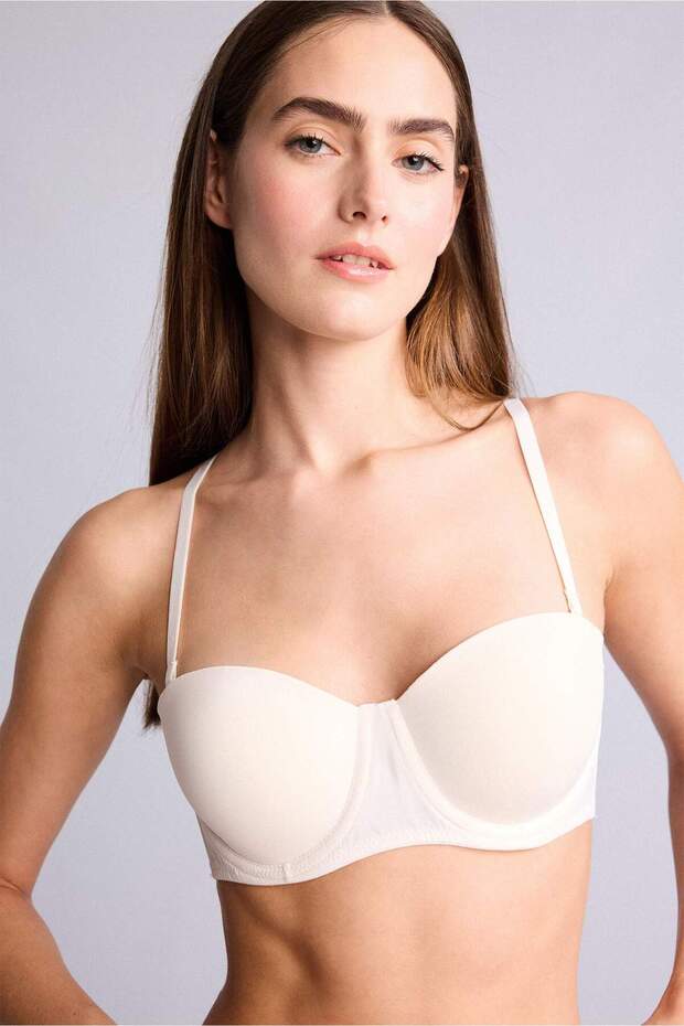 Micro Covered Padded Underwire Strapless Bra G9801Ax26Sp