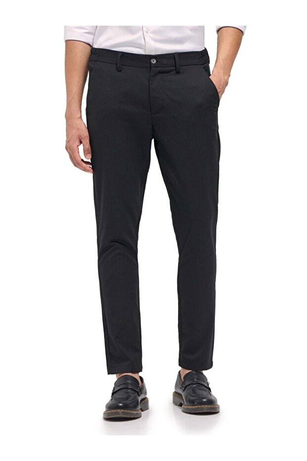 Men's Striped Slim Fit Formal Trouser