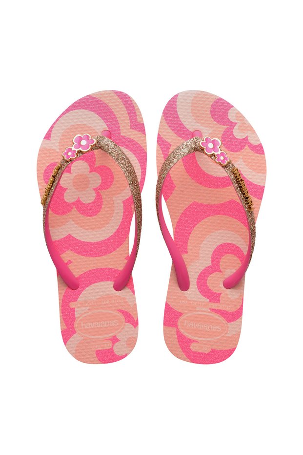 Pink Girls' Beach Slippers Kids Slim Glitter Ii