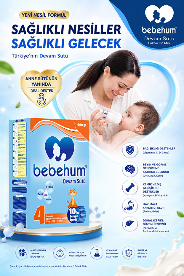 4 Numara Devam Sütü 12 Ay+ 400 gr x 10 Adet - 3