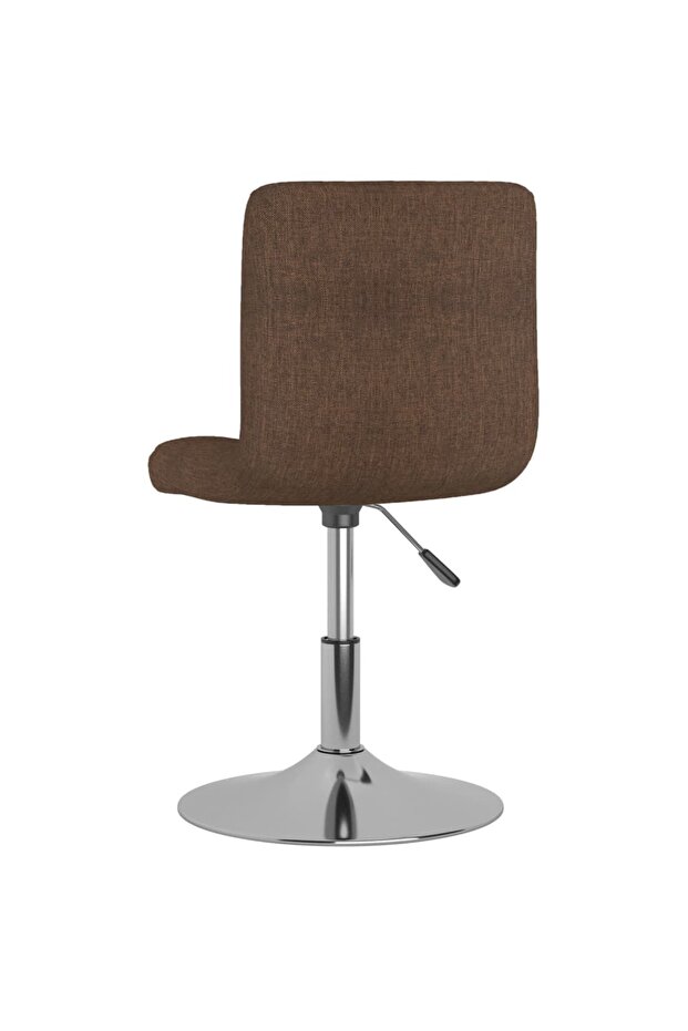 Scaun de bar pivotant, maro, material textil - 5