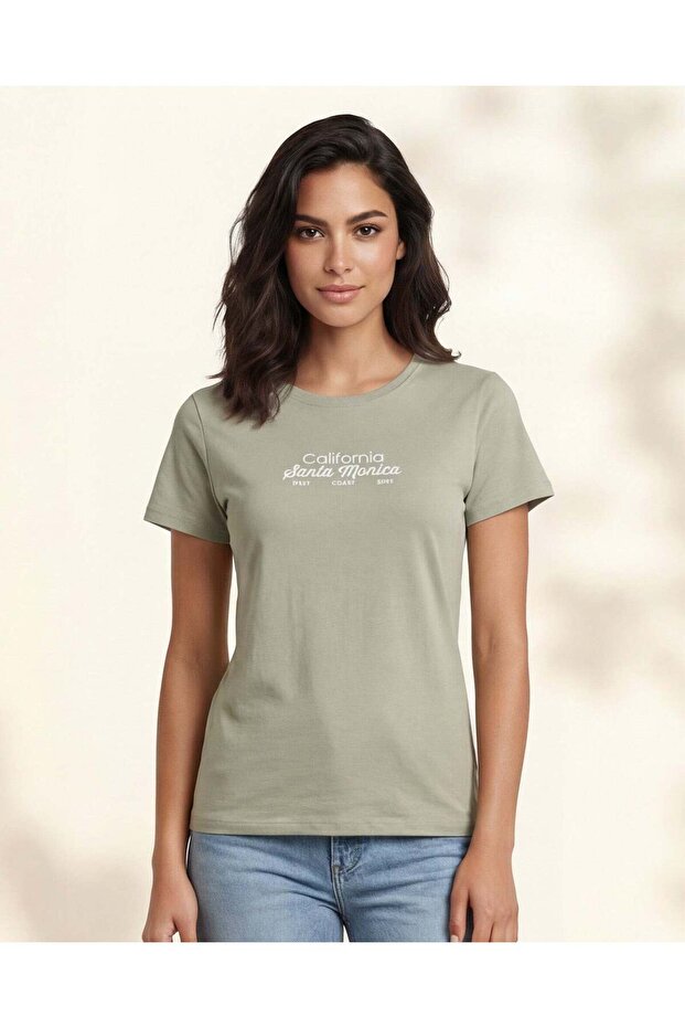 Women Green Printed T-Shirt