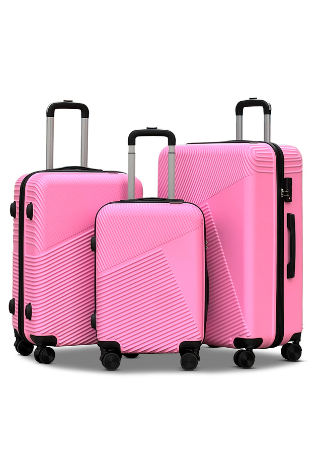 Hard Shell Lightweight 3PCS Set (20/24/28 Inch) Luggage, Smooth Wheels, Secured Lock, Suitcase