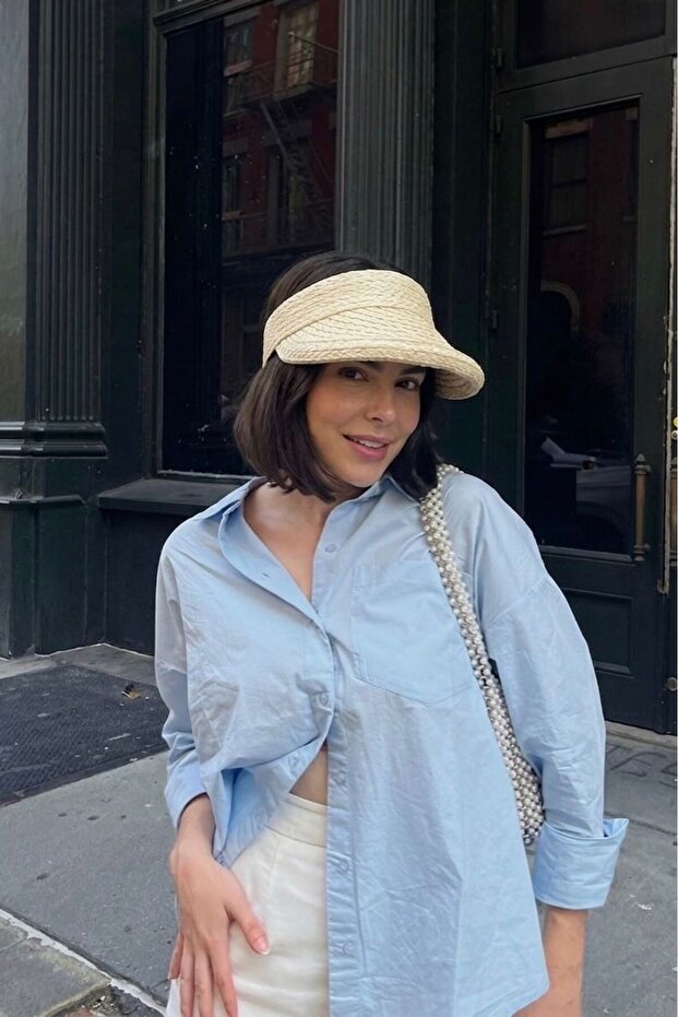 Women's Straw Visor Tennis Visor Hat